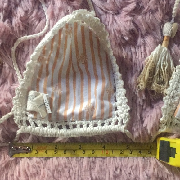Cream color she made me crochet bikini top Med/Lar - Picture 6 of 7